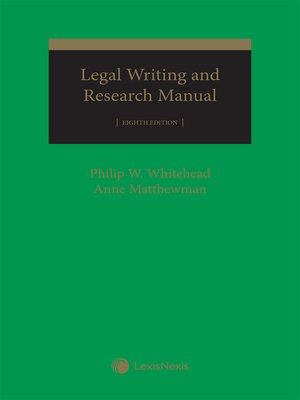 cover image of Legal Writing and Research Manual